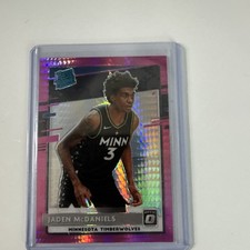 2020-21 Donruss Optic Basketball Pink Pulsar Prizm Rated Rookie Jaden McDaniels