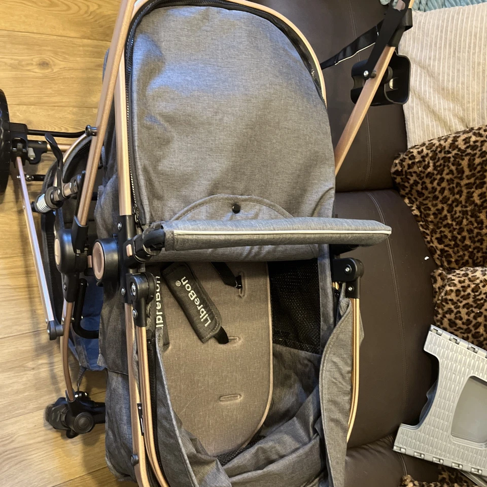 LIBREBON Baby Pram Buggy Car Seat 3 in 1 Travel System Pushchair Up To 22Kg - Image 2 of 4