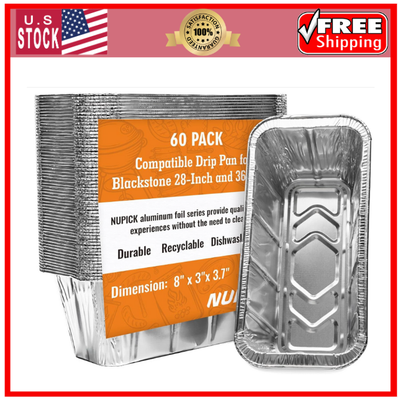 #ad #ad 60 Pack Grease Cup Liners – Foil Drip Pans for 17quot; 22quot; 28quot; 36quot; Griddle $23.08