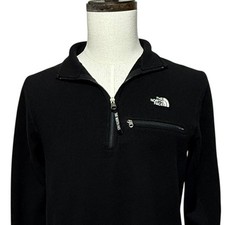 The North Face Fleece Pullover 1/4 Zip Mens Medium Black Polartec Sweater