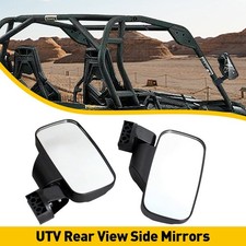 UTV Rear View Side Mirrors For 1.75"-2" Can Am Polaris RZR S 900 XP 1000 Kubota