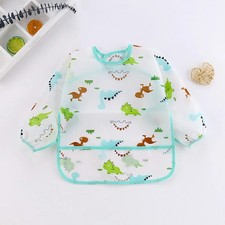 Baby Bibs New Cute Children Baby Stuff Toddler Waterproof Long Sleeve Art Smock