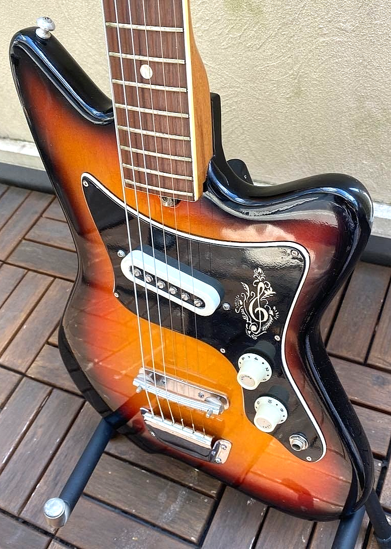 Teisco KAWAI Heit Deluxe Sunburst Vintage Rare Bizarre Guitar 1960