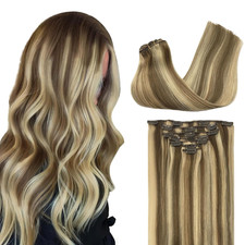 Clip in Hair Extensions Real Human Hair, Remy Human Hair Extensions Clip Ins for