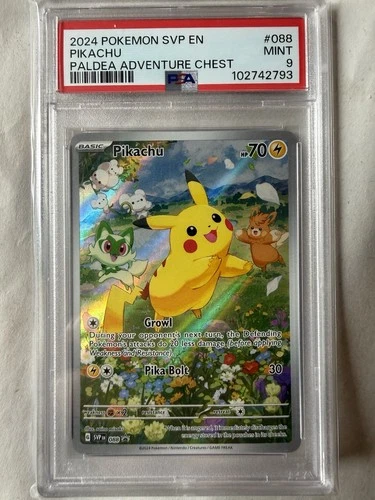 2024 Pokemon Svp En-sv Black Star Promo 088 Pikachu Paldea Adventure Chest PSA 9