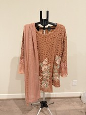 3 Piece Peach Pakistani Shalwar Kameez