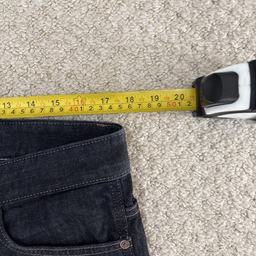 Hugo Boss Mens Jeans Straight Fit Stretch Dark Blue Wash Delaware Size W35 L32 - Picture 14 of 16