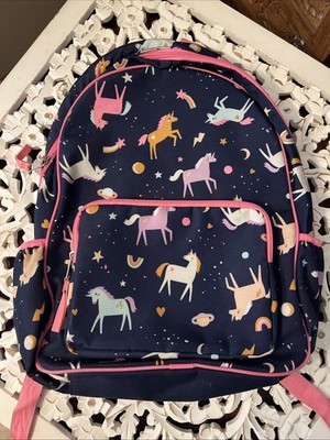 Unicorn Backpack School Bag Bookbag Midnight Blue Cute Animal Tote 16x14 Horse