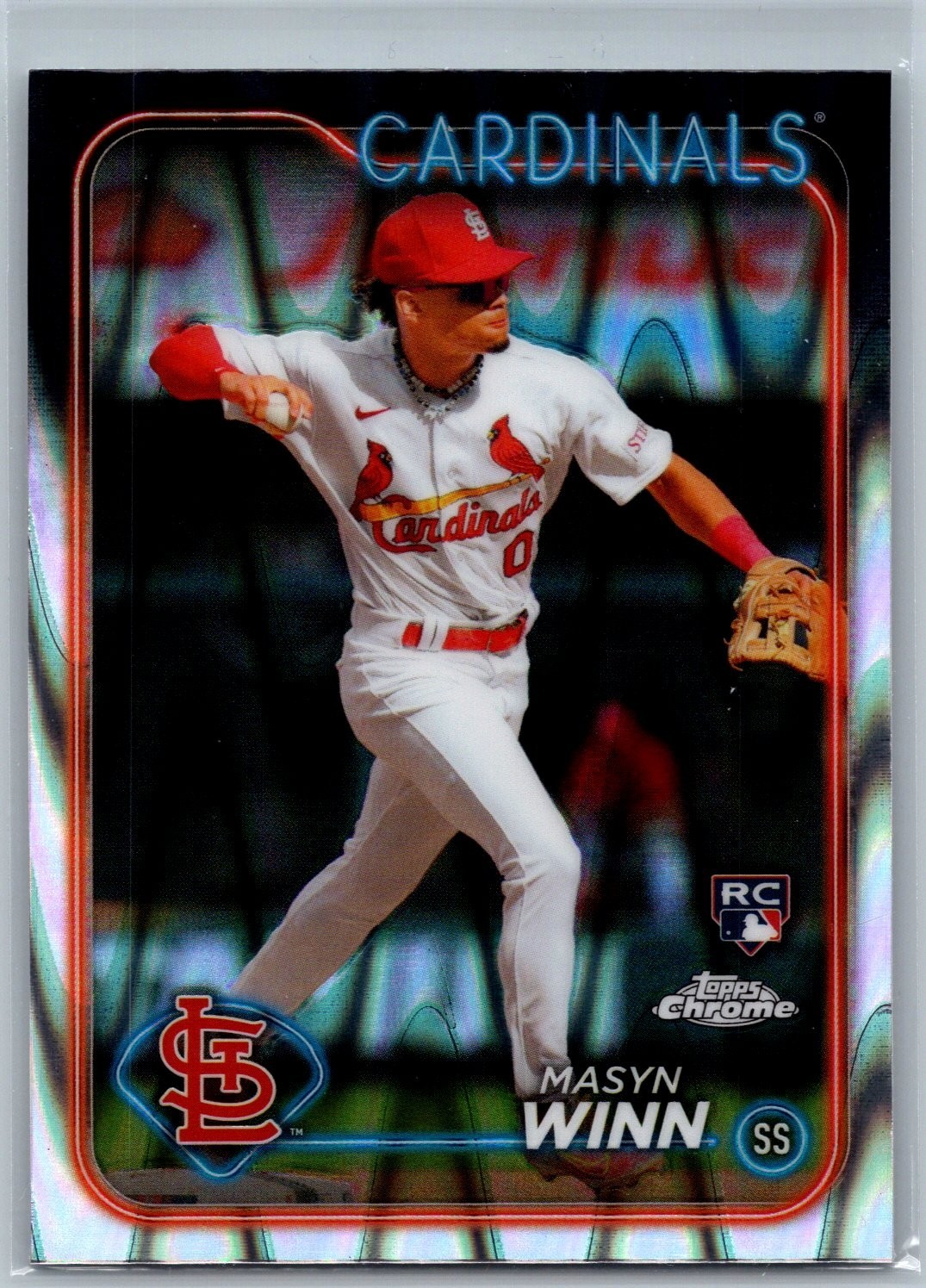 2024 Topps Chrome - Masyn Winn #189 RayWave Refractor (RC)