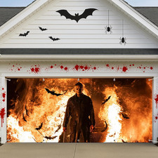 7 X 16 Ft Halloween Garage Door Cover - Michael Myers XL Garage Door cover