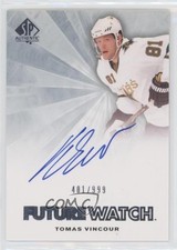 2011-12 SP Authentic Auto Future Watch 401/999 Tomas Vincour #253 Auto 1y6