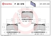 Brembo Bremsbelagsatz, Scheibenbremse P 23 078 FüR Lancia Alfa Romeo Volvo