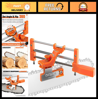 2-in-1 Chainsaw Sharpener Kit - Precision Hand File Guide, Round & Flat Files, P
