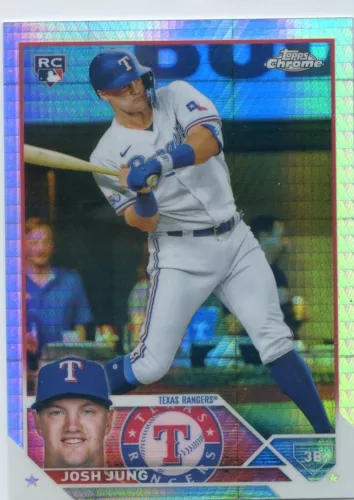 2023 Topps Chrome JOSH JUNG RC ROOKIE #93 SILVER PRISM REFRACTOR RANGERS