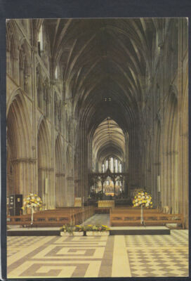Worcestershire Postkarte - Worcester Kathedrale - Das Kirchenschiff T7028