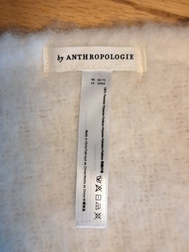 Anthropologie Ultra Soft Large Fringed Scarf Wrap Ivory 76" × 20" (90" W/Fringe) - Picture 7 of 9