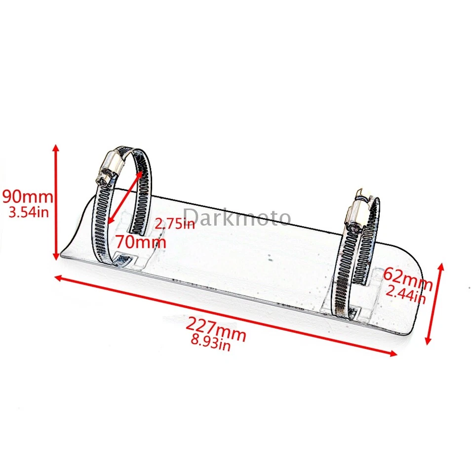 Tubo silenciador de escape universal para motocicleta protector térmico cubierta protector de talón personalizado Foto 2 de 4