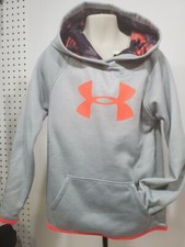 Girls Kids Under Armour Loose Pullover Hoodie NEW Long Sleeve Gray Size Small