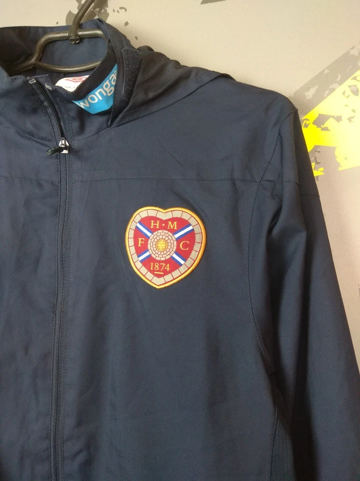Heart Of Midlothian Training Jacket With Zipped Hood Umbro Mens Size S ig93 - Image 4 of 4