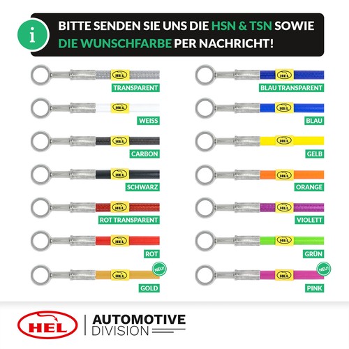 HEL Stahlflex Bremsleitungen 4-teilig Opel Senator B inkl Irmscher 4.0, mit ABE - Bild 2 von 5