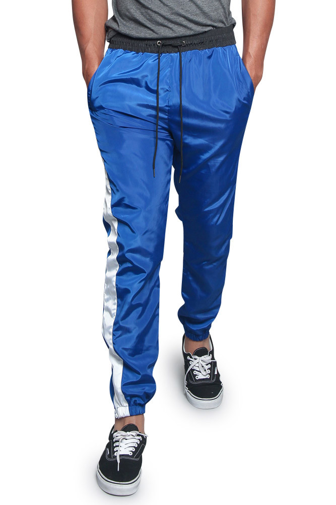 Men's Striped Drawstring Sports Workout Windbreaker Track