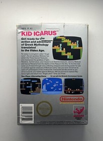 Kid Icarus (Nintendo NES 1987) 5-Screw Round Seal Hangtab CIB Complete In Box