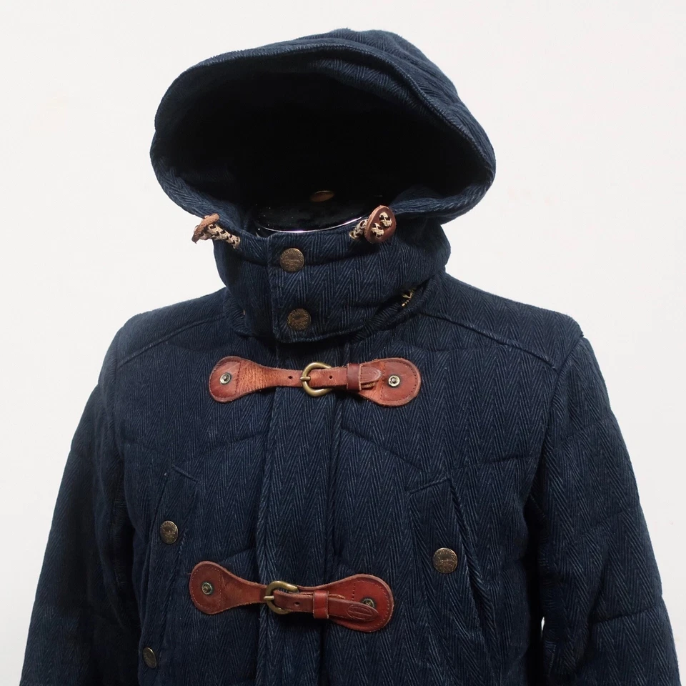 Chaqueta Parka Acolchada Jack & Jones Borde Cuero Con Capucha Foto 3 de 4