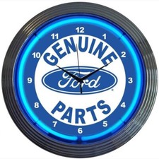 Neon Clock - Ford Genuine Parts in Blue * High Quality * Free USA Shipping! 😎😎