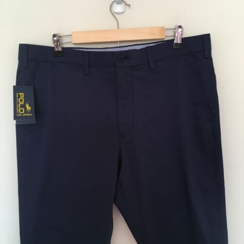 Polo Ralph Lauren US Open Chino Golf Pants Mens 36x 29.5 Navy Blue Wicking $148 - Picture 2 of 18