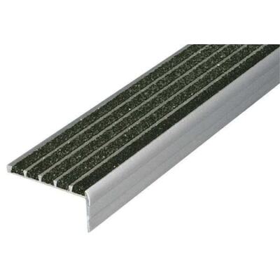 Wooster Products 132Bla4 Stair Nosing,Black,48In W,Extruded Alum