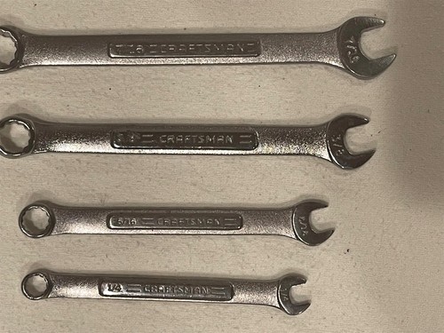 Juego de llaves SAE vintage de 7 piezas Craftsman de 12 puntos - Hecho en EE. UU. - Imagen 5 de 10