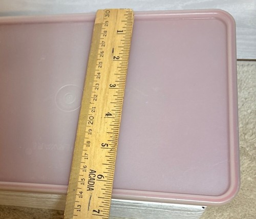 Vintage Tupperware 1292-3 Hot Dog Bacon Deli Meat Keeper w/ Lid Paprika Red - Picture 10 of 11