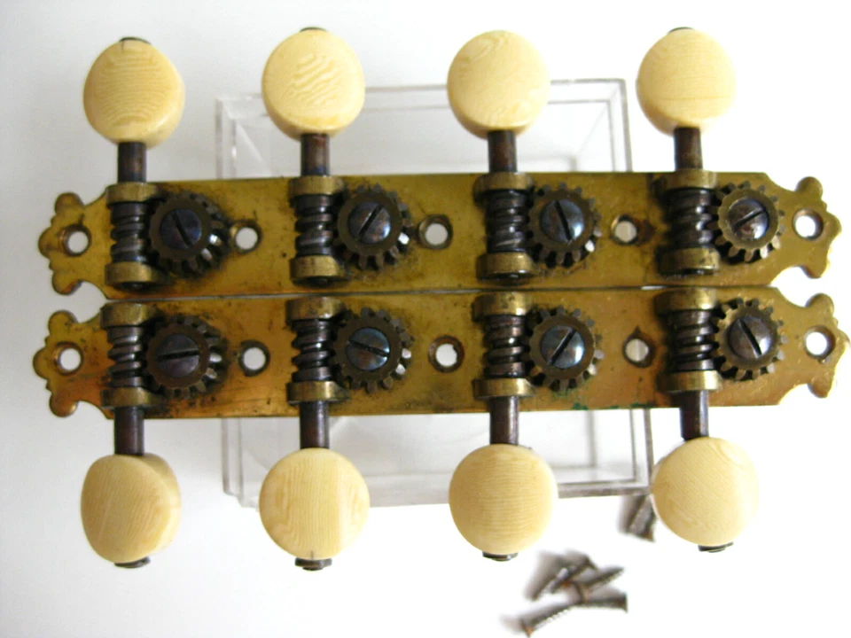Vintage 30's Emory Vega Weymann Mandolin Tuners Pegs Set for Project / Repair - Image 2 of 4
