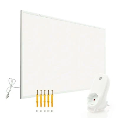 Wiltec Set Panneau chauffant infrarouge 520W Chauffage électrique et Thermostat - Photo 1/4