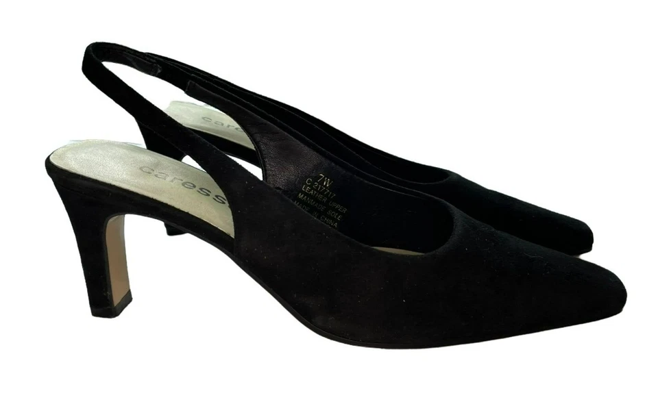 Eslinga básica de gamuza negra Caressa Rapport para mujer talla 7W Foto 2 de 4