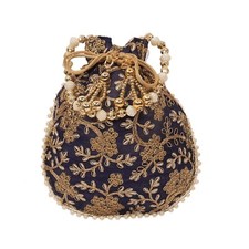 Handmade Rare Women's Indian Traditional Potli Bag For Wedding Party CTKTC8805