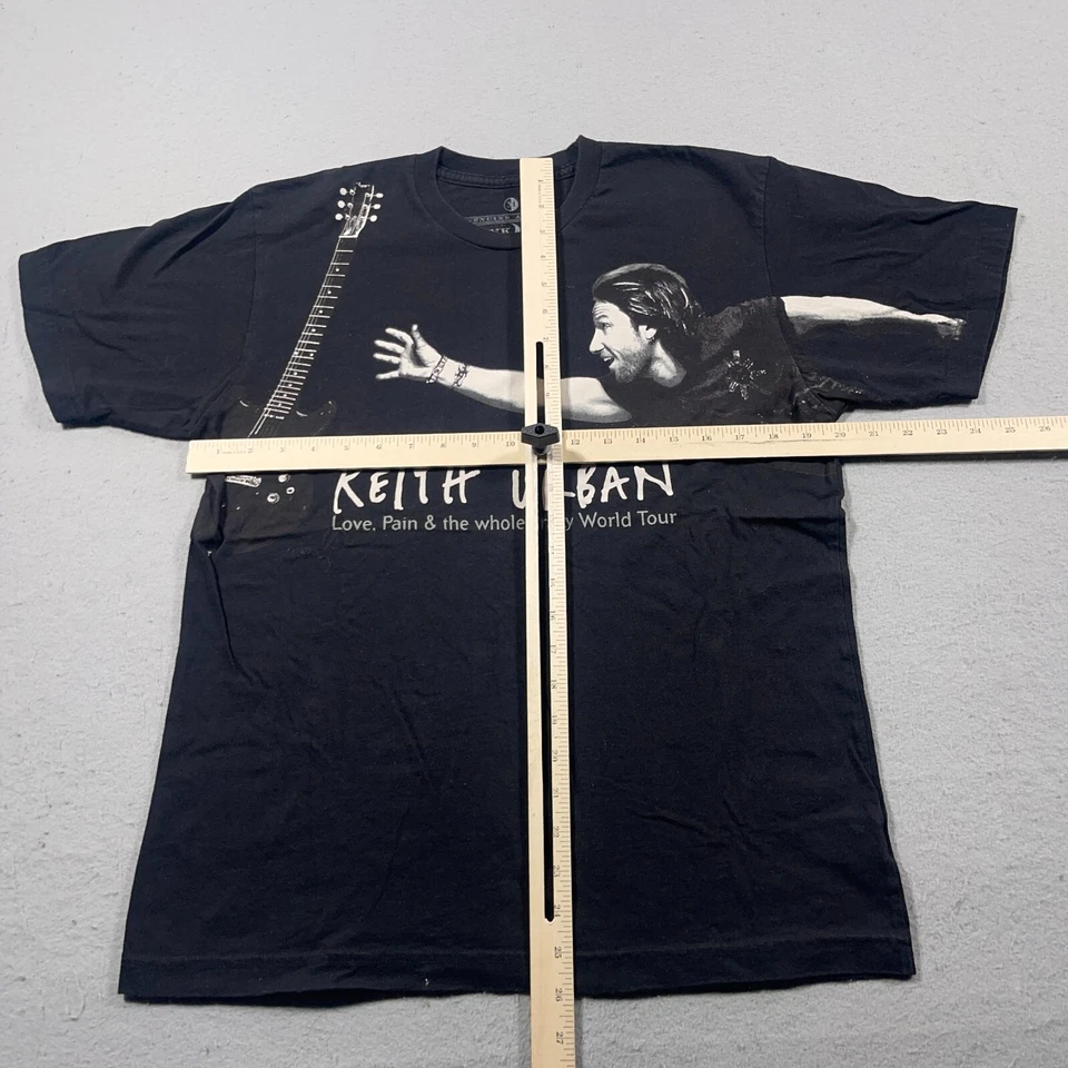 Camisa Keith Urbana Mediana Gira Mundial 2007 Concierto Música Country Negra Gráfico Foto 4 de 4