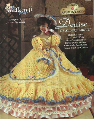 NEW DENISE OF ALBUQUERQUE DRESS FASHION DOLL CROCHET PATTERN BOOK