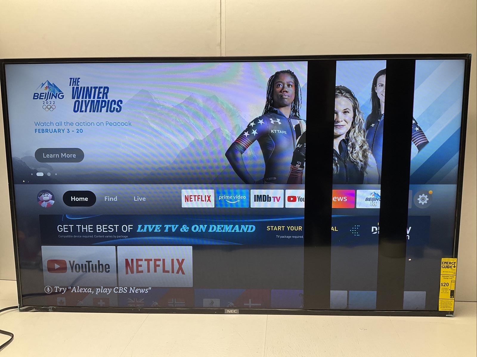 1000円スタート!! NEC◇2018年製 50型パブリック液晶ディスプレイ LCD