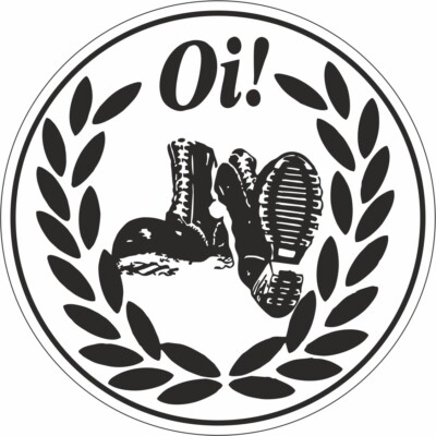 Oi Circular Vinyl Stickers skinhead punk boots retro laptop wall music ...