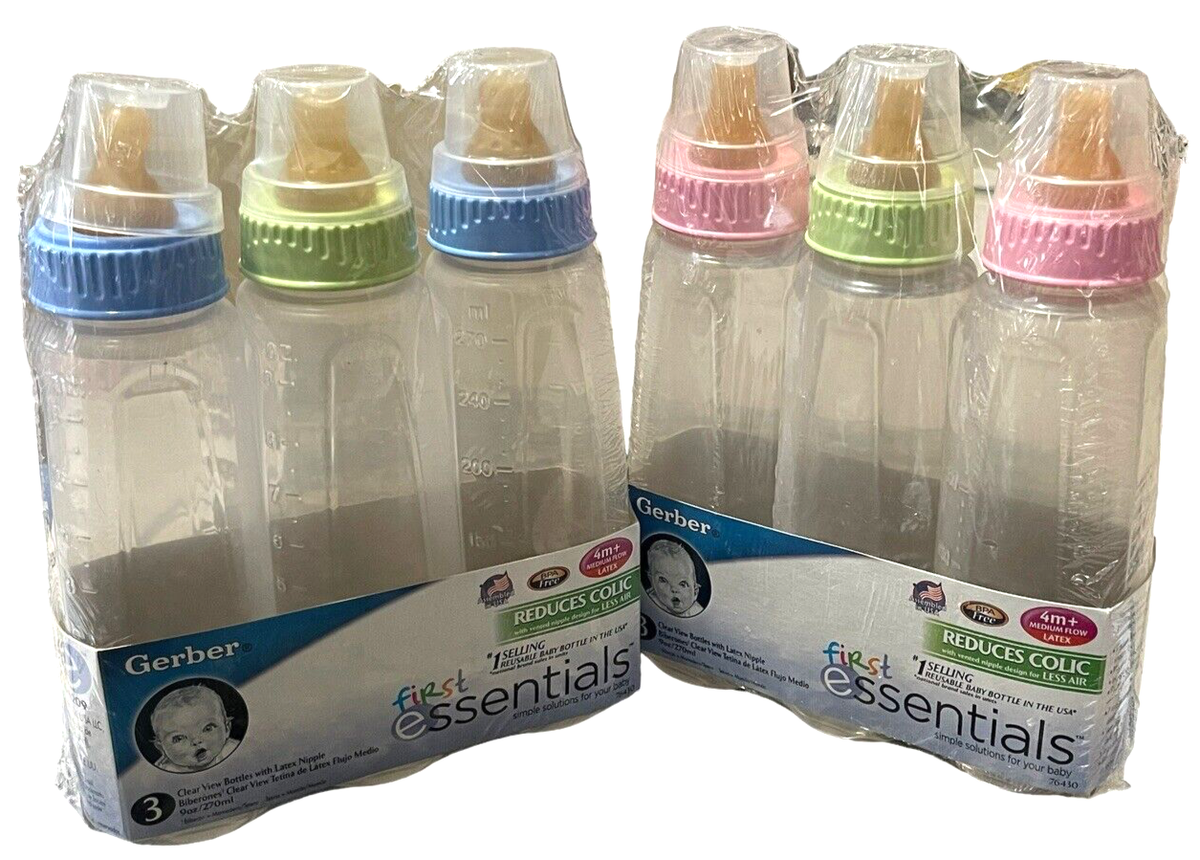 Gerber First Essentials Gerber Glass Baby Bottles Gerber First