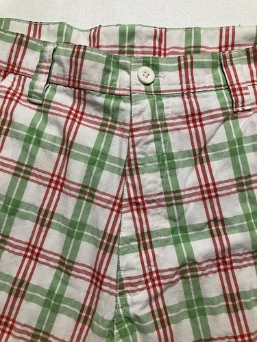 Vintage JINZU Men's Cargo RED GREEN PLAID 7 Pocket Shorts Hip Hop Y2K SZ 34" W - Picture 3 of 8