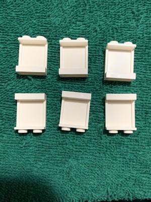 ☀LEGO New Lot of 25 WHITE Wall Elements 1x2x2 Window