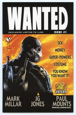 Top Cow Image Wanted (2003) #1 WW Texas Var Ltd 5000 Millar JG Jones VF/NM 9.0