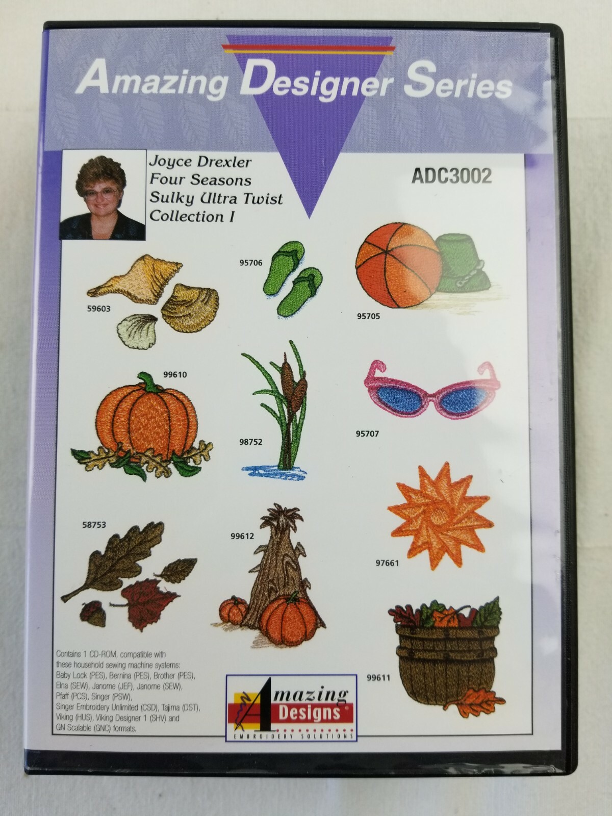 Amazing Designs Machine Embroidery CD Four Seasons Sulky Ultra Twist