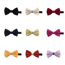 Men Cotton Striped Bow Tie Wedding Party Tuxedo Shirt Business Formal Bowtie