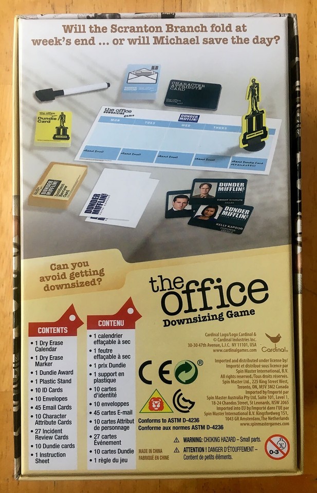 The Office Downsizing Game Open Box but Never Played / Near Mint