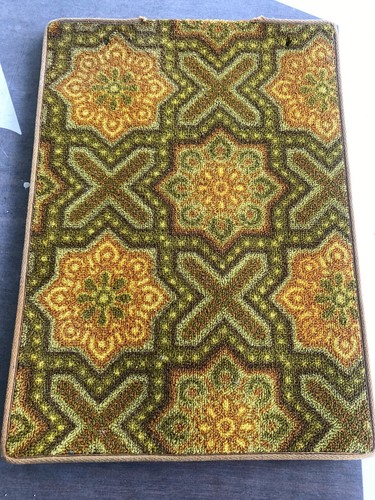 Vintage Carpet Padded Sales Sample 17” X 13” Color 303 Curry