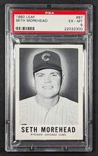 1960 Leaf #87 Seth Morehead PSA EX-MT 6 Chicago Cubs