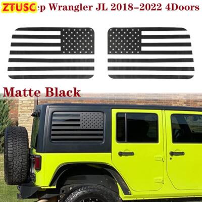American Flag Sun Visor Warning Label Decal For 2018-2023 Jeep Wrangler JL 4 thumbnail image